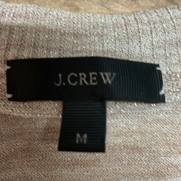 J.Crew Size M Tan and Cream Color Button-Up Lightweight Cardigan With Sh… - Picture 6 of 9